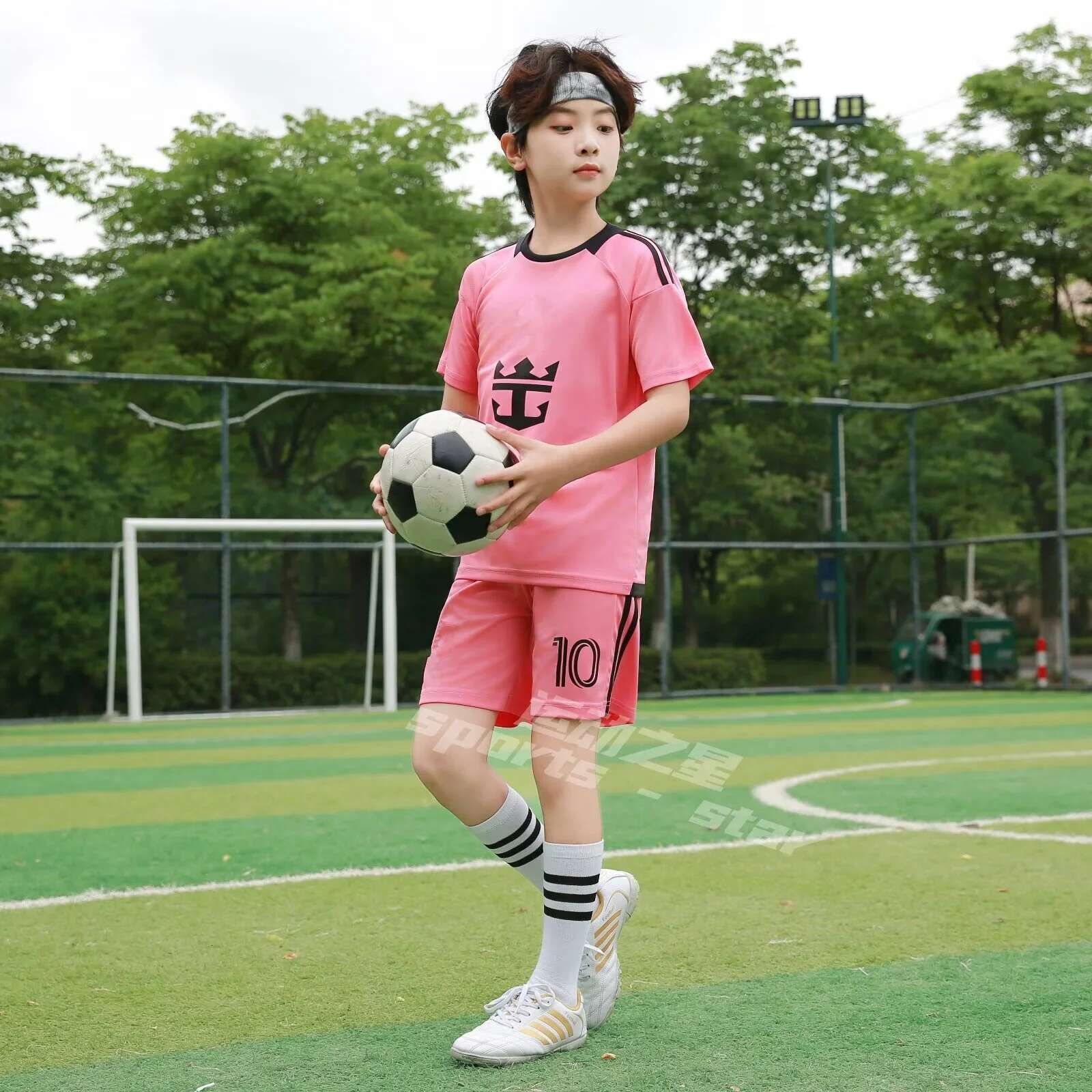 Children's Sports Suit Boy Girl Messis Fans Training Wear Games Rugby Football Shirt Men Kids Child Sets Kit Uniform