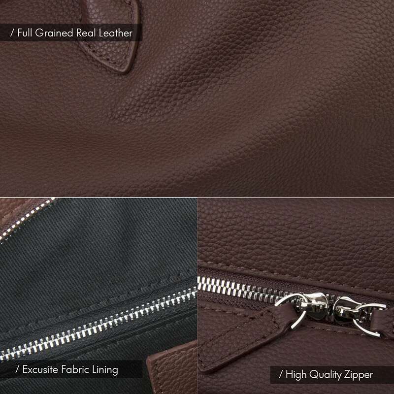 Donna-In Top Layer Cow Leather Handbag For Women Genuine Large Tote Travel Casual Commuting Shoulder Bag Soft Fashion