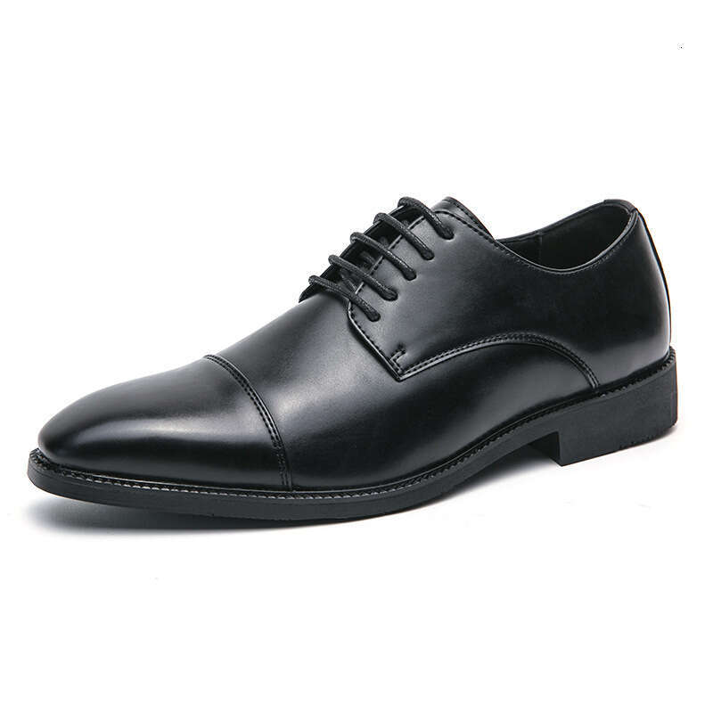 Large 2023 Spring and Autumn Business Dress Leather for Men's 38-48 British Casual Lace up Groom Shoes