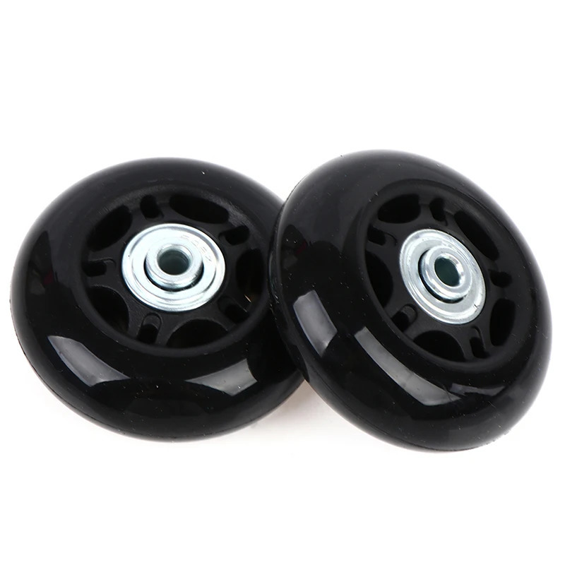 2pcSet OD 68mm Black Luggage Suitcase Replacement Wheels Suitcase Repair Axles Deluxe Black With Screw Tool DIY 251031