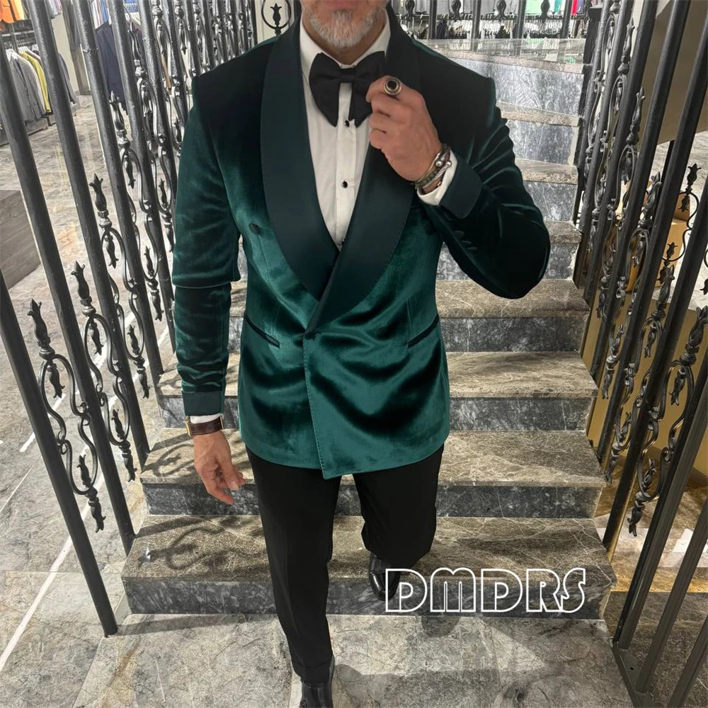 Autumn Winter Velvet Suit Jacket for Men XXS-7XL Plus Size Mens Suit Blazer with Shawl Collar Customized Party Tuxedo Jackets 251104