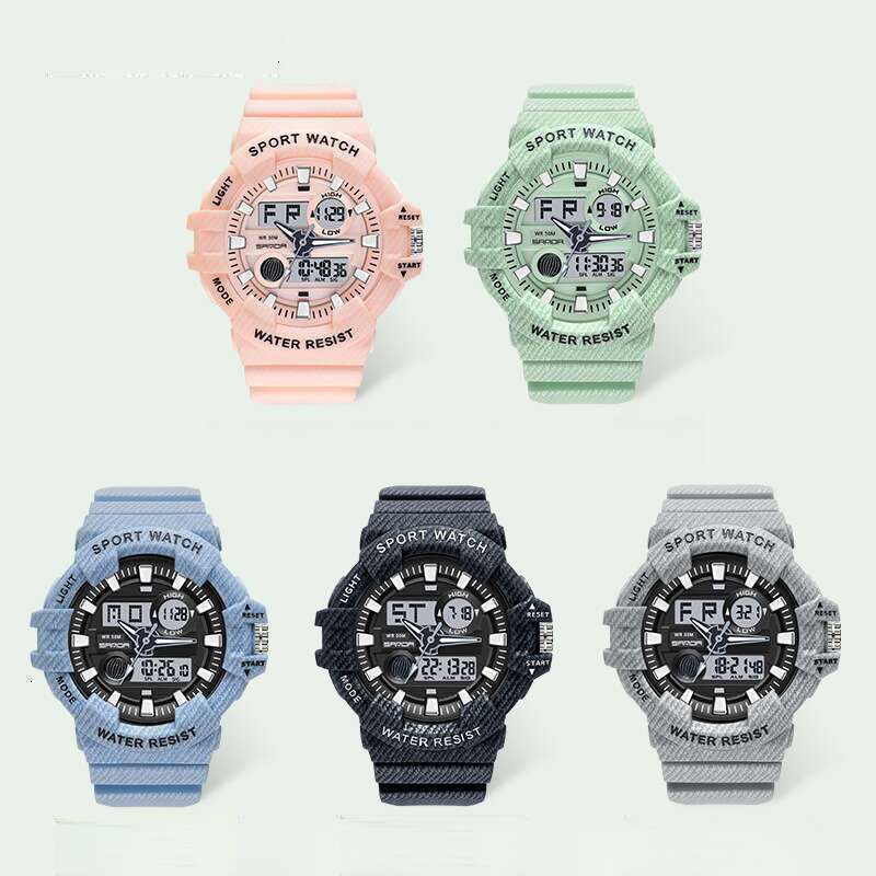 DHwatches Sanda Outdoor Multi-Functional Boys Waterproof Shockproof Sports Men and Women Students Electronic Watch