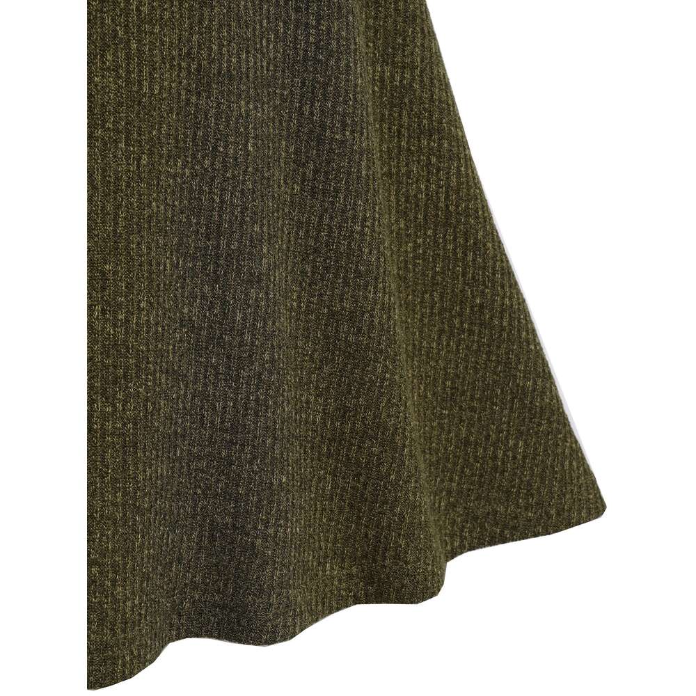 Women's Winter Hooded Dress, Faux-Fur Collar & Adjustable Waist, Long Short Front/Asymmetrical Back Hem High-Elasticity Fit-And-Flare Maxi Gown, 