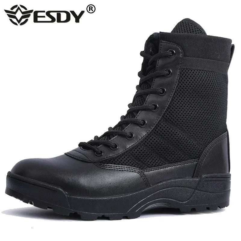 Mens Boots Combat Mens Ankle Boot Tactical Big Size 3646 Boot Male Shoes Work Safety Shoes Men Motocycle Boots 251103