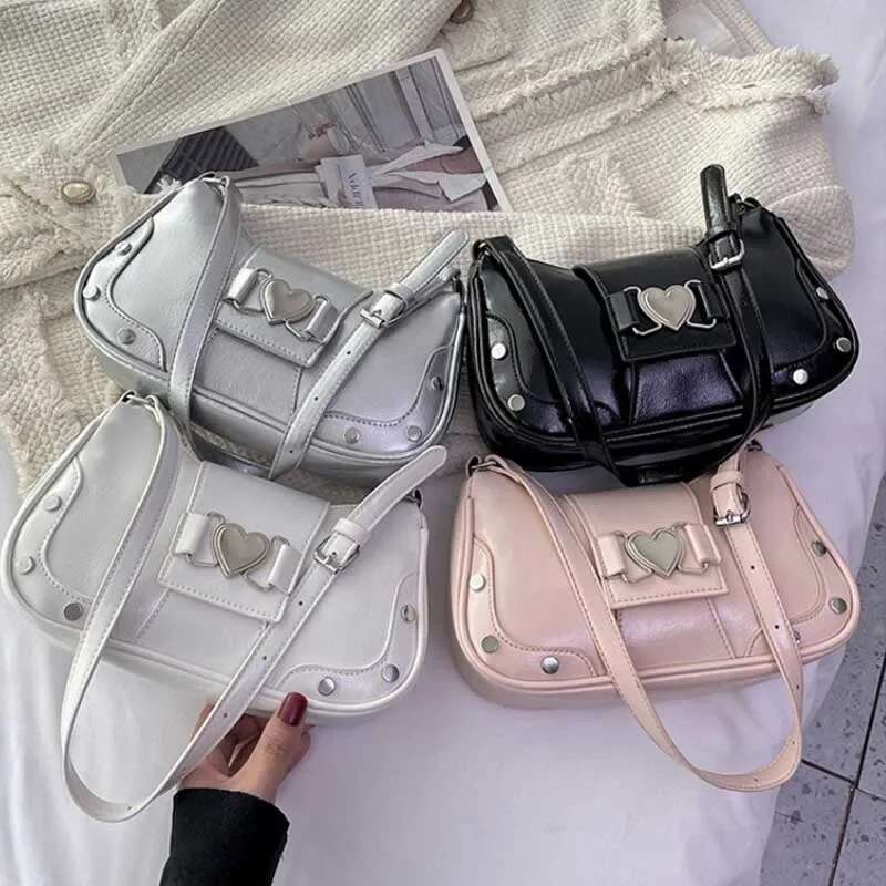 designer bag 2025 Fashion Women Shoulder Y2K Armpit Design Bolsos Pleated Underarm Bag Solid Color Messenger Bags Hobos Handbags
