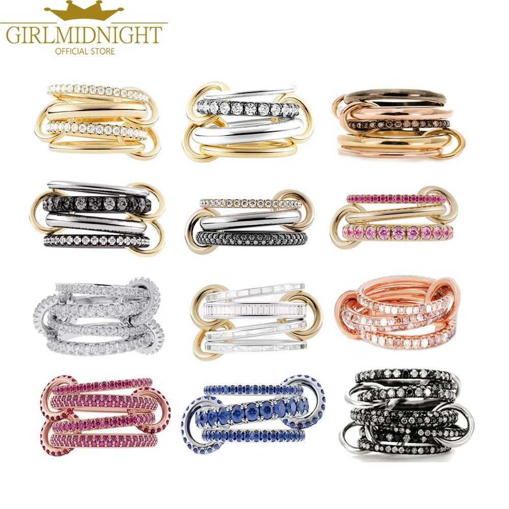 2025 New Stacking Engagement Band Rings For Women Plain Micro Paved 5A CZ Mix Color Multi Pieces Stack Full Finger Jewelry Z250407