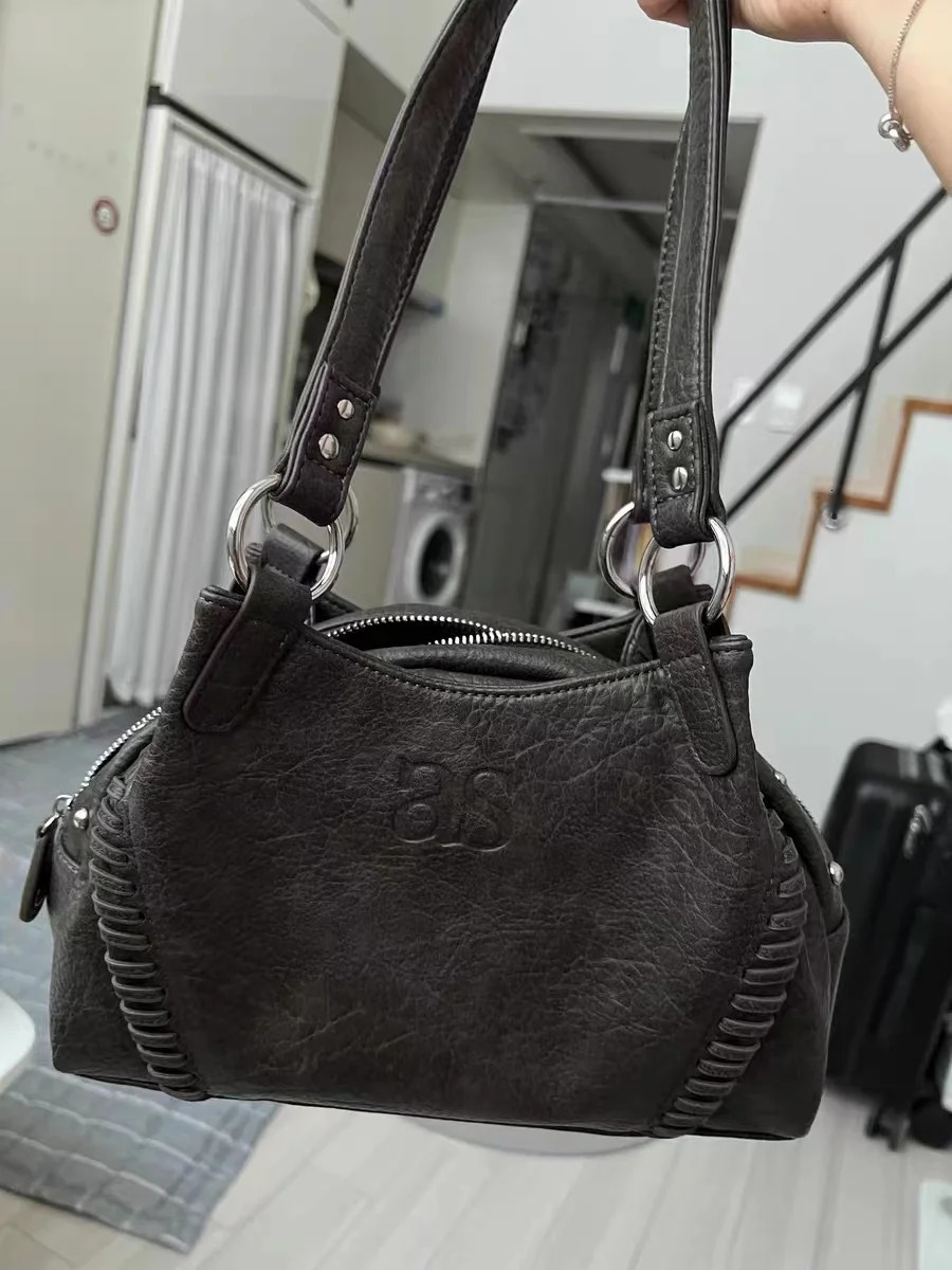 ASKorean smallscale as motorcycle bag ins style Korean star Li Cha Rens same large capacity handbag 251031