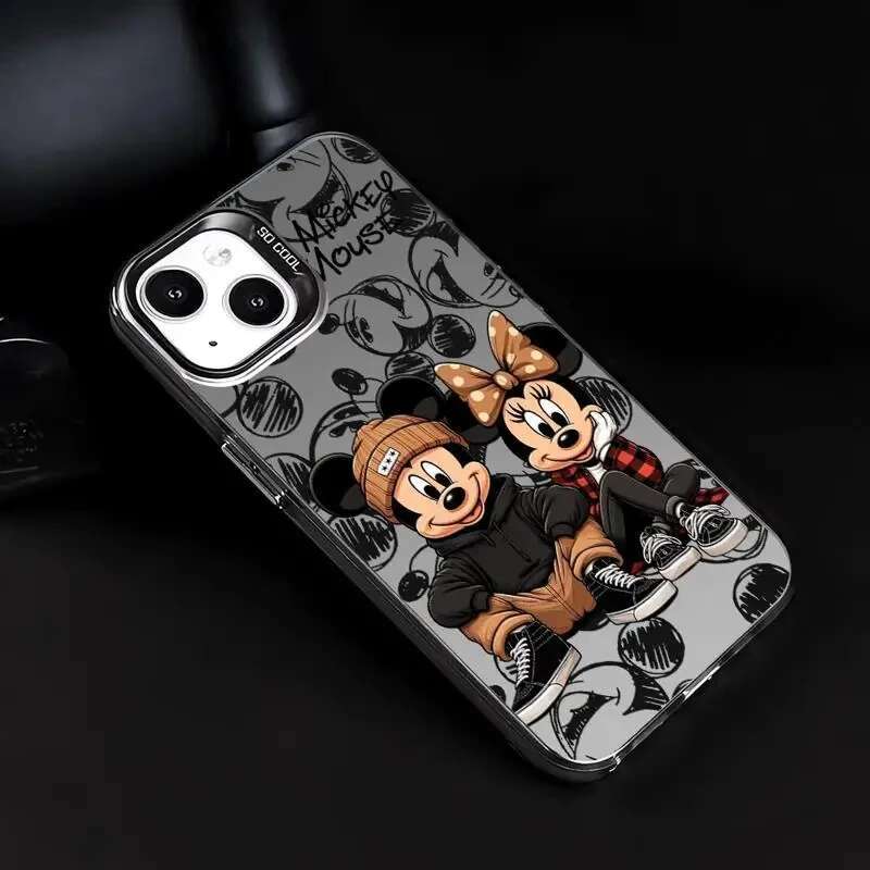 Minnie Mouse Full Screen Phone Case for iPhone 16 15 14 12 11 ProMax 7 8 Plus XR XS MAX 13 Mini Cool Back Cover