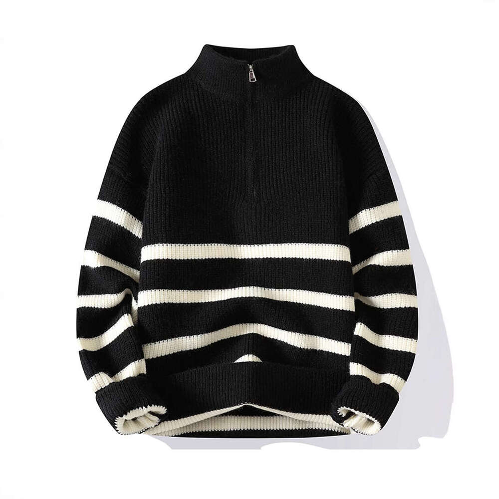 Fashion Niche Trendy American High Street Cardigan Sweater Unisex Lazy Style Retro Knitted Top B5
