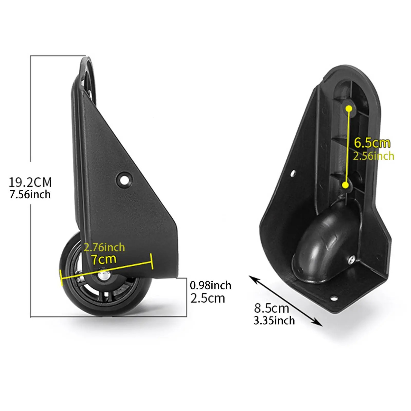 2x Luggage Wheels Universal Wear Resistant Rotating Flexible Travel Accessories Repair Unidirectional Suitcase Weels Replacement 251031