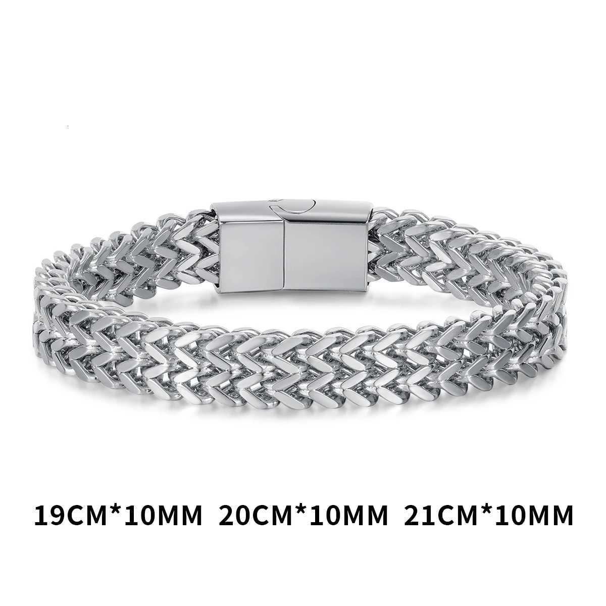 Fashion Men Cuban Bracelet Stainless Steel Women Bracelet On Hand For Couple Unisex Wrist Chain JewelryXJ251105