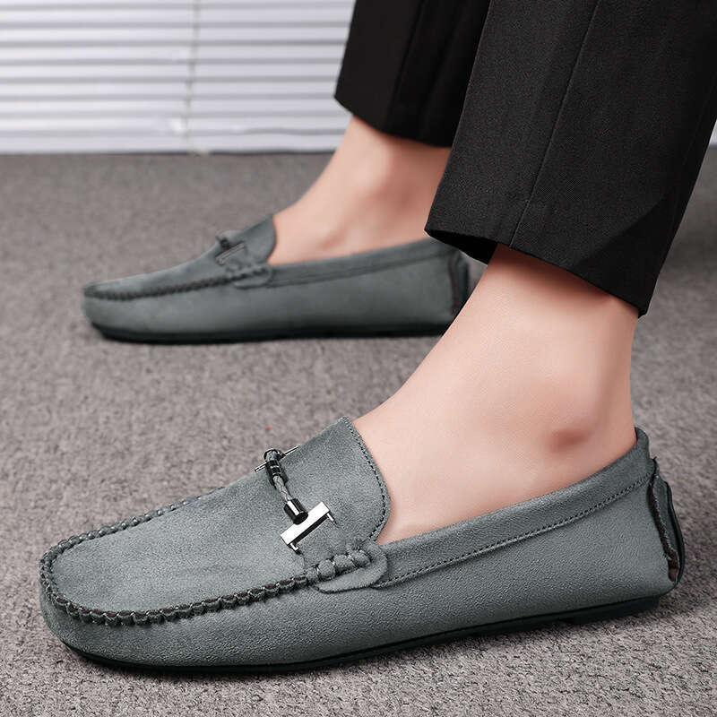 Large size men's 2023 seasonal new trend, simple fitting leggings, bean outdoor leisure driving shoes, trendy shoes