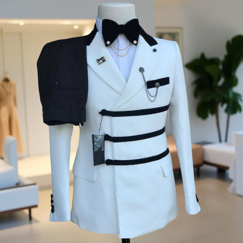 Single Breasted Wedding Men Suits Slim Fit Lapel Blazer with Pants 2 Pieces Formal Business Groom Tuxedos Fashion Style 251023