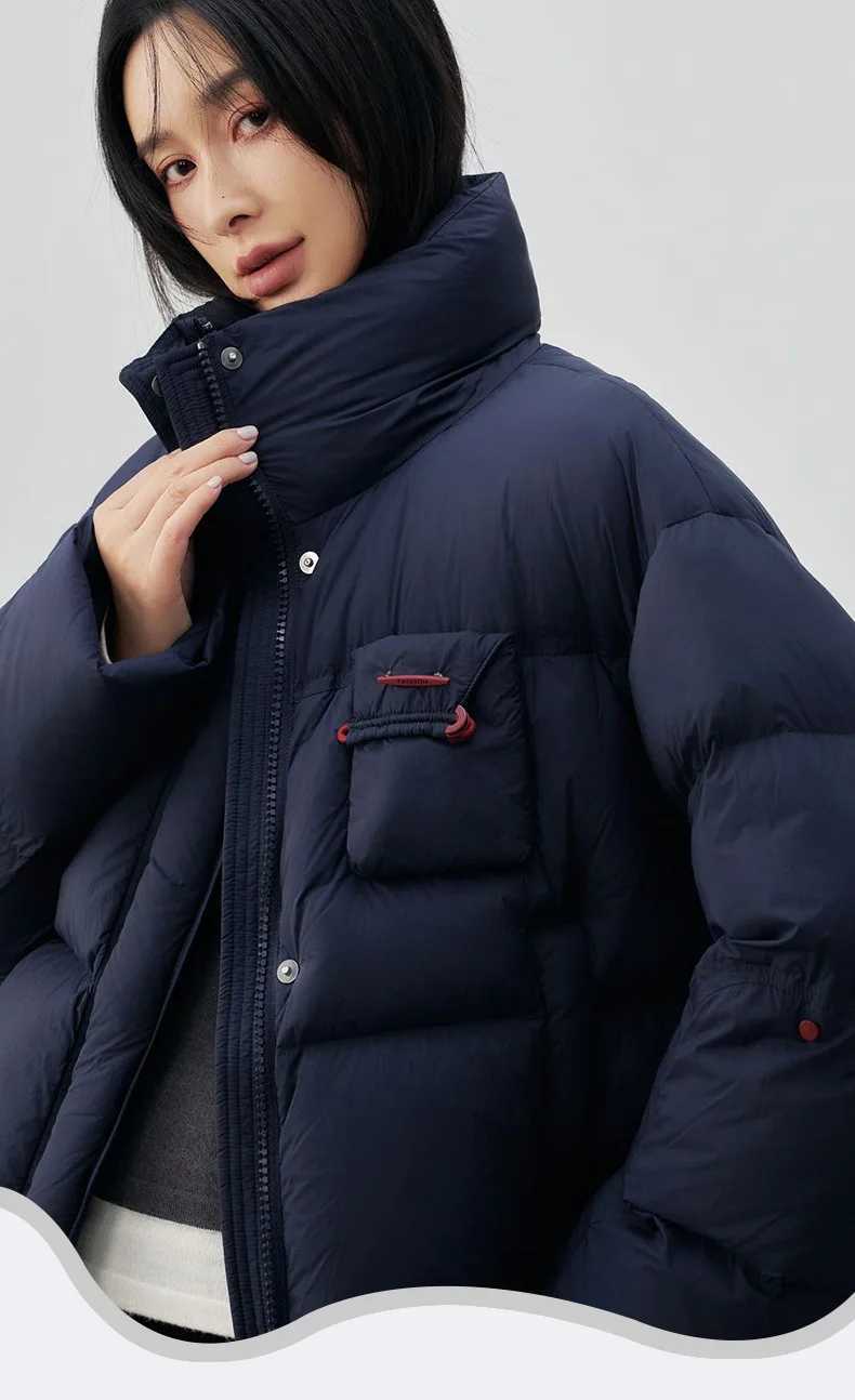 Down Jackets Woman Winter Coats New Warm WomenS Clothing Trend 2025 Short Down Jackets Stand Collar High Quality Loose CoatT251105