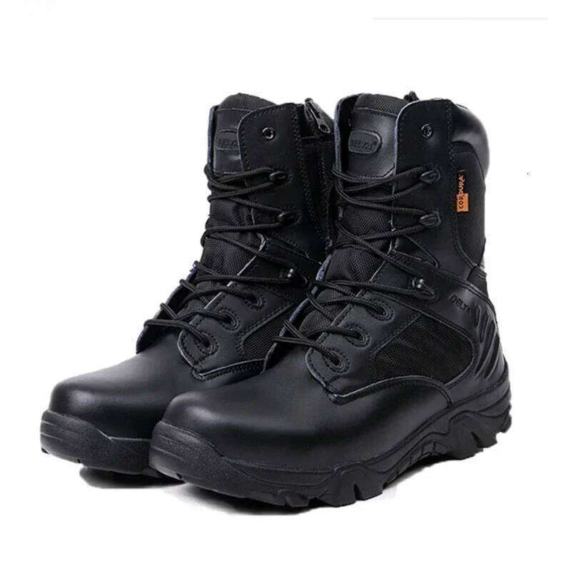 2025 Winter Men Boots Tactical Special Force Waterproof Leather Desert Work Shoes Men's Combat Ankle Boot