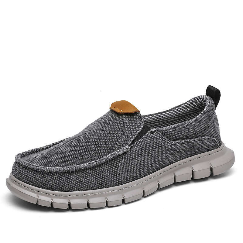 Oversized breathable canvas one foot 39-47 old North cloth lazy shoes, loafers, loafers