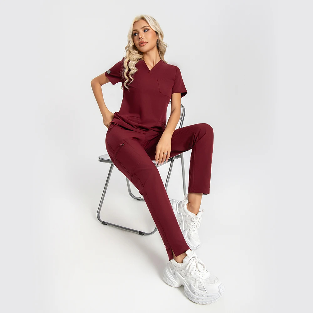 KUNGFU SCRUBS nursing clothes women workwear nurses scrubs set softness anti-wrinkle uniform antibacterial gown 251104