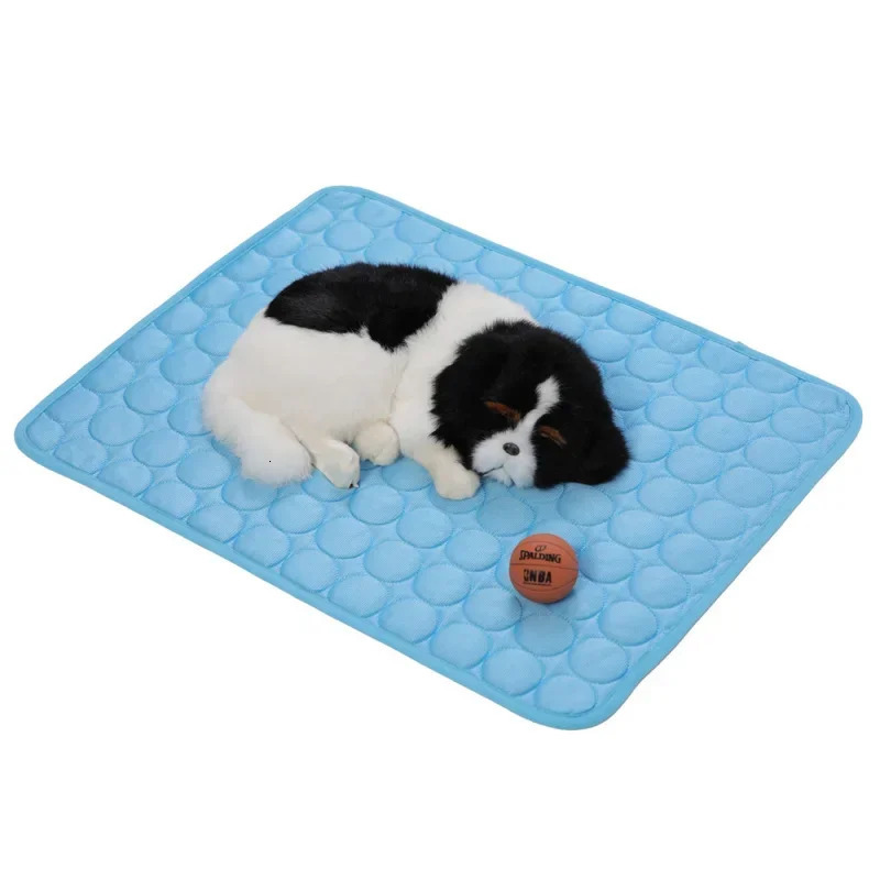 Summer Dog Mat Cooling Summer Pad Mat for Dogs Cat Washable Puppy Big Dog Ice Gel Bed Mattress Cool Mascotas Cushion Blanket 250402