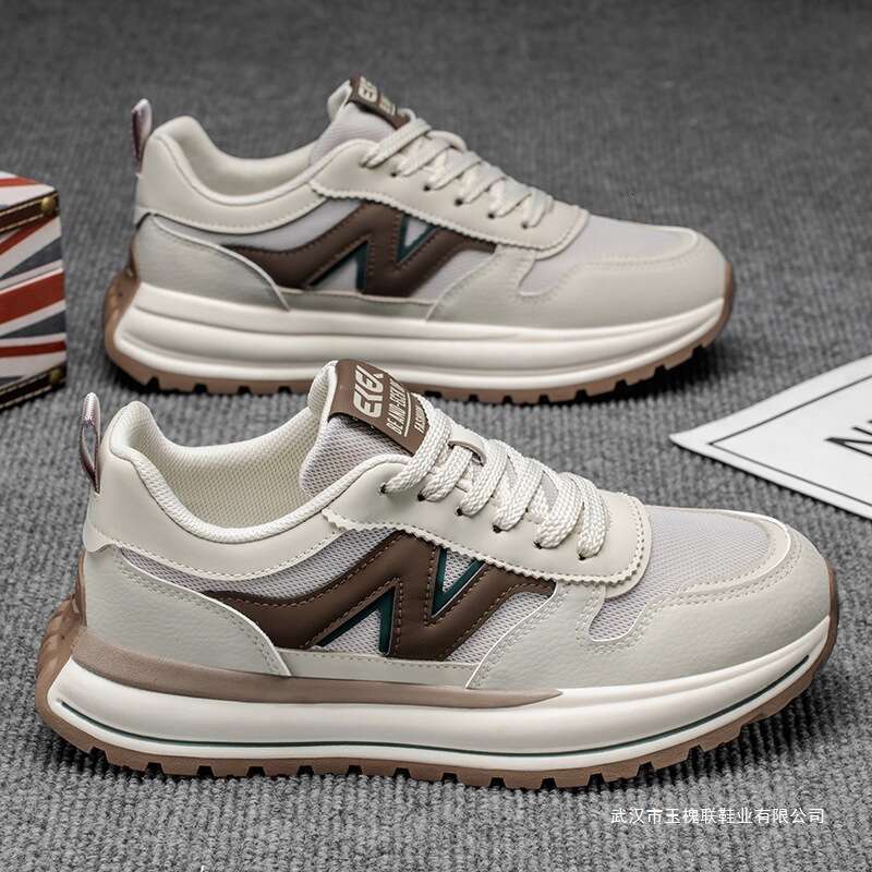 2025 New Autumn Mesh Breathable Versatile Casual Sports Men's Running Thick Sole Forrest Gump Dad Shoes