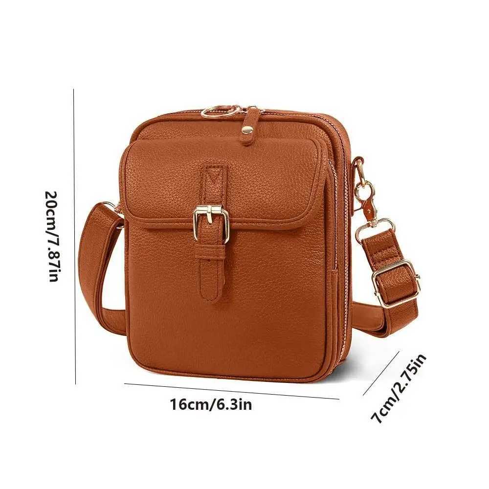 Leather Women Messenger Bag Large Capacity with Adjustable Removable Strap PU Shoulder Bag Anti-theft Solid ColorXJ251105