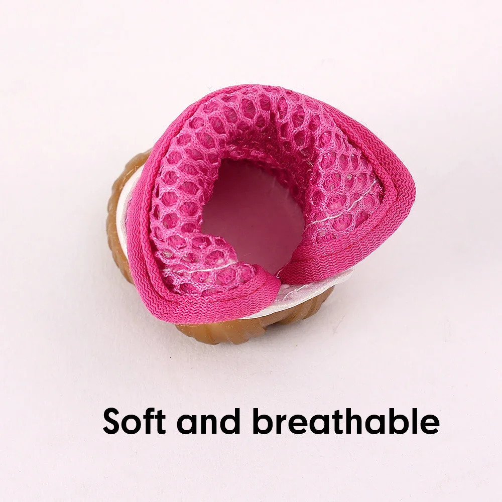 4pcs Summer Dog Shoes Anti-slip Pet Puppy Boots for Small Dogs Breathable Cat Chihuahua Shoes Socks for Small Dogs Yorkshire 250402