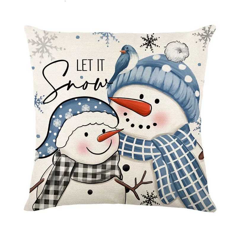 45cm Christmas Decorations Christmas Cushion Cover Pillowcase 2024 for Home Ornament Xmas New Year Christmas Decor 2025 home Y251105
