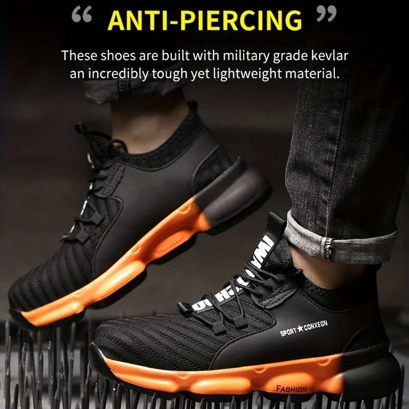 Anti-smash anti-puncture breathable fashionable and comfortable safety shoes 251105