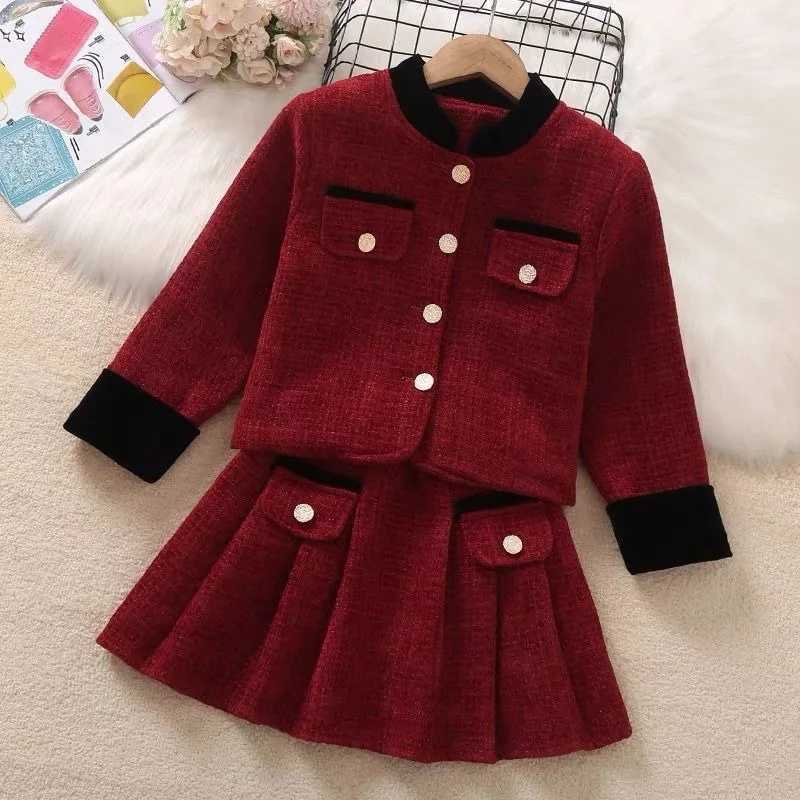 Pleated Skirt Set Clothes for Girls 10 to 12 Years Children Girl Winter Clothing Fashion Childrens Setup Outfit Autumn Wear Old Y251105