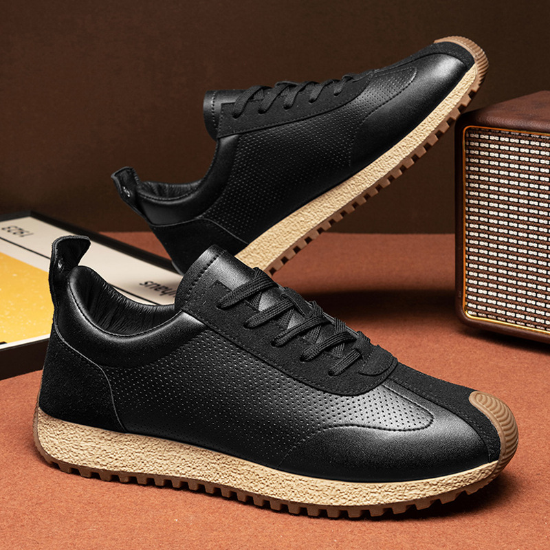 2025 New Arrival Men's Fashion Sneakers-Trendy Spring Summer Casual Shoes with Round Toe Lace-Up Design Chunky Retro Platform Sneakers for Men St