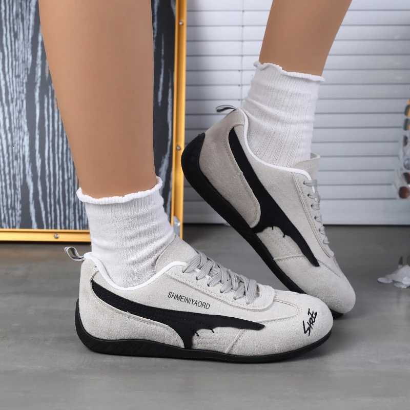 2025 New Wens Running Shoes Flat Lace-Up Soft Sole Lightweight Versatile Casual Athletic Sneakers Y251105