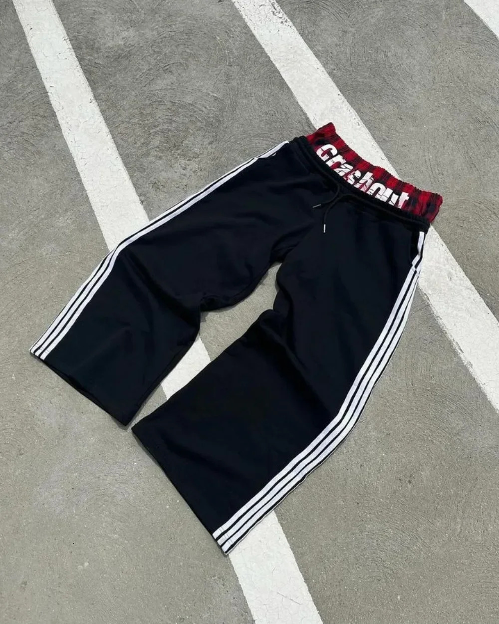 Y2K Fashion Casual Mens Casual Pants Retro Harajuku Loose Straight Pants High Waist Loose Hip Hop Sports Pants 250402