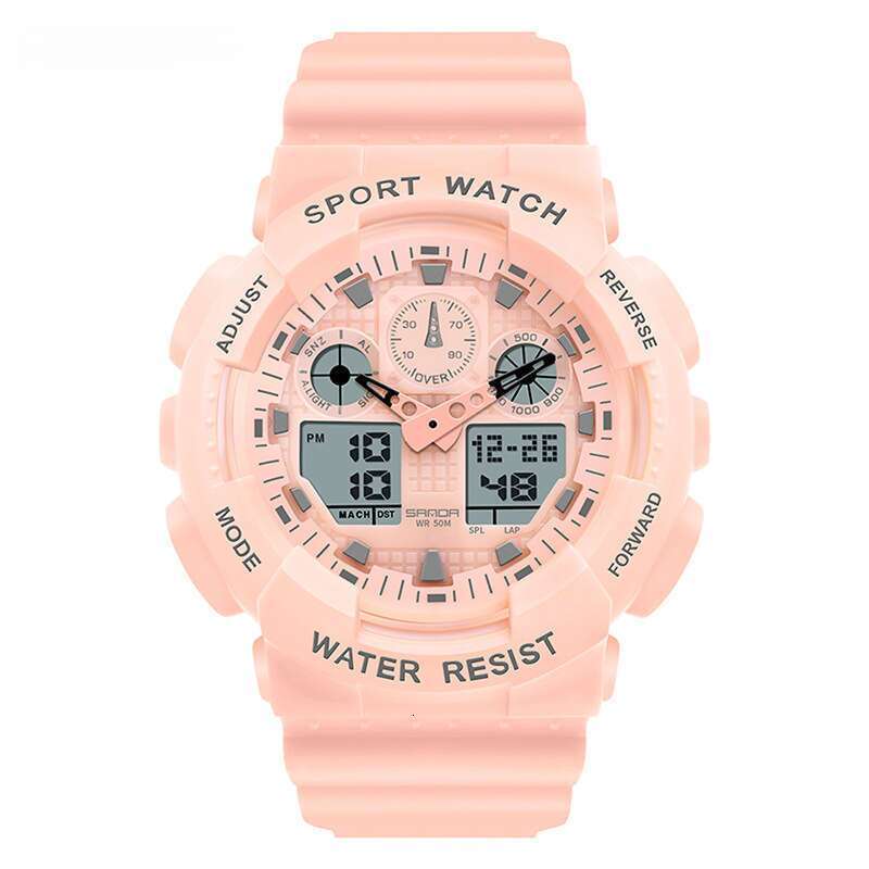 DHwatches Sanda TJ3099 Dual Movement Electronic Outdoor Casual Sports Waterproof Watch Multifunctional Versatile Wristwatch