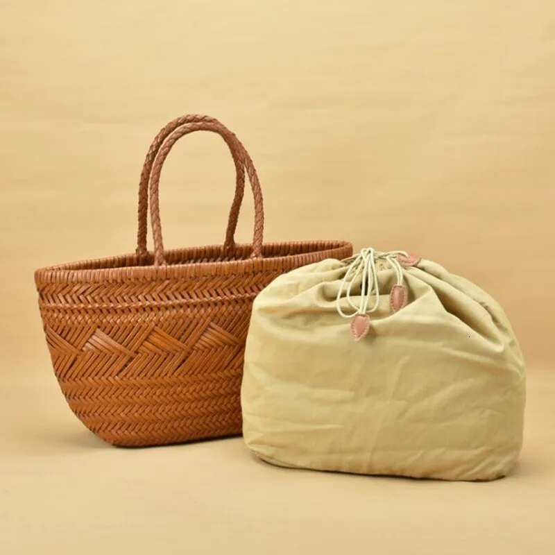 French hand-woven 100% Genuine Leather Shoulder with Casual Woven Inside Vintage Shopping Bag Crossed Tote Bags