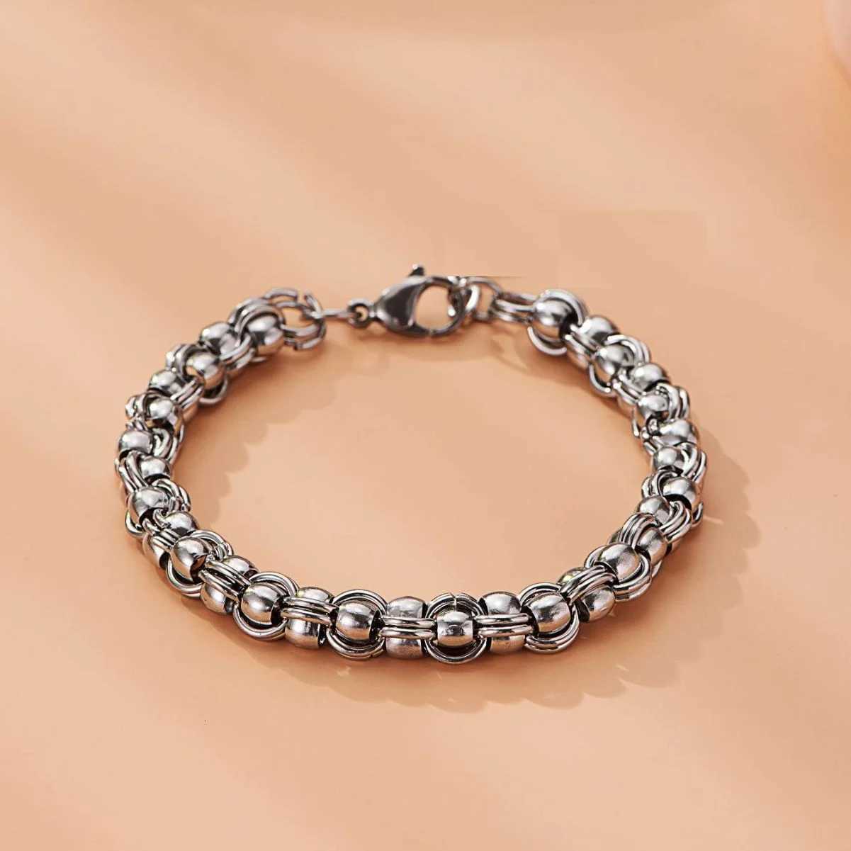 316L Stainless Steel Cuban Cable Figaro Chain Bracelet for Men Women Kpop High Quality Jewelry Solid Metals not FadeXJ251105