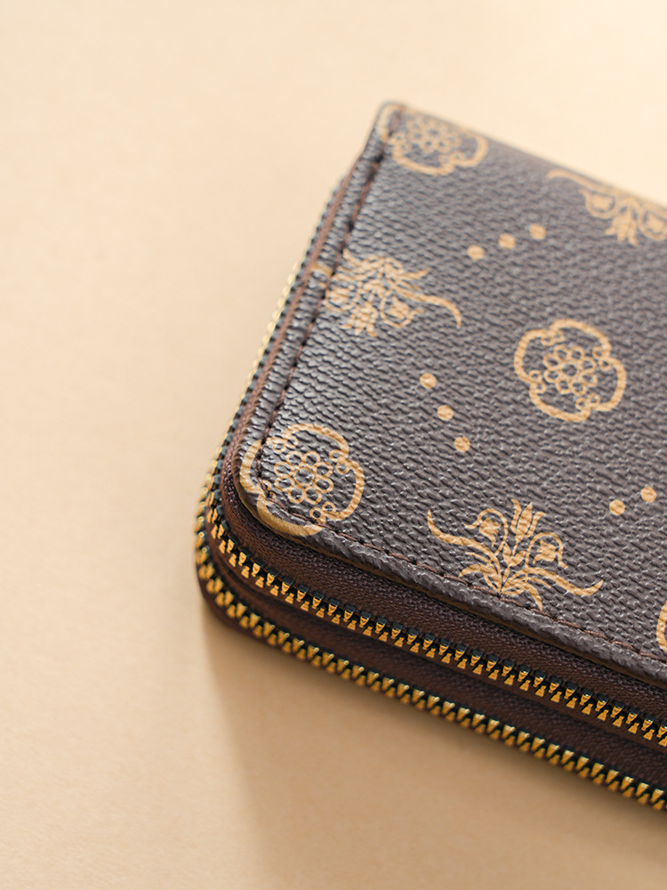 Luxury Wallet 2025 New Fashion Women's Card Holder, Dual Zipper Accordion Wallet with Multiple Card Slots, Multi-Functional Vintage Coin Purse Fr