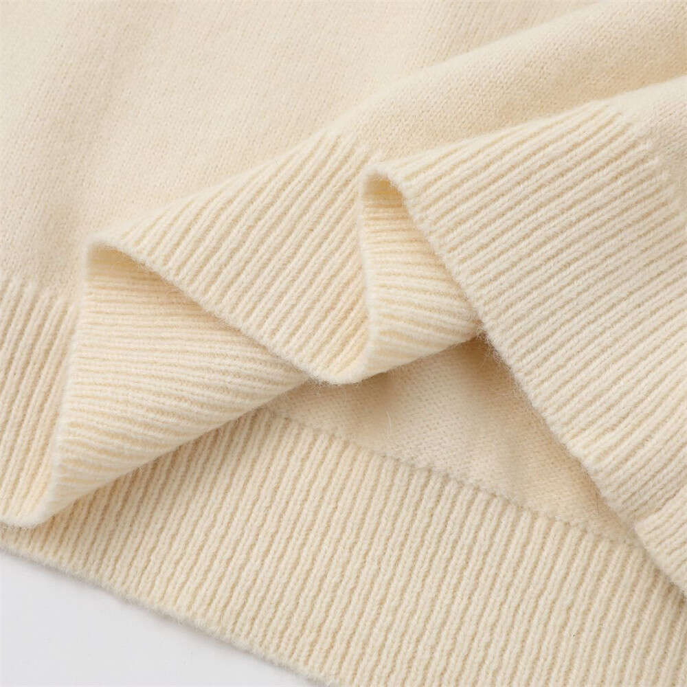 Animal Puppy Embroidered Crew Neck Men's Autumn Winter Loose Casual Top Design Color Block Knitted Sweater