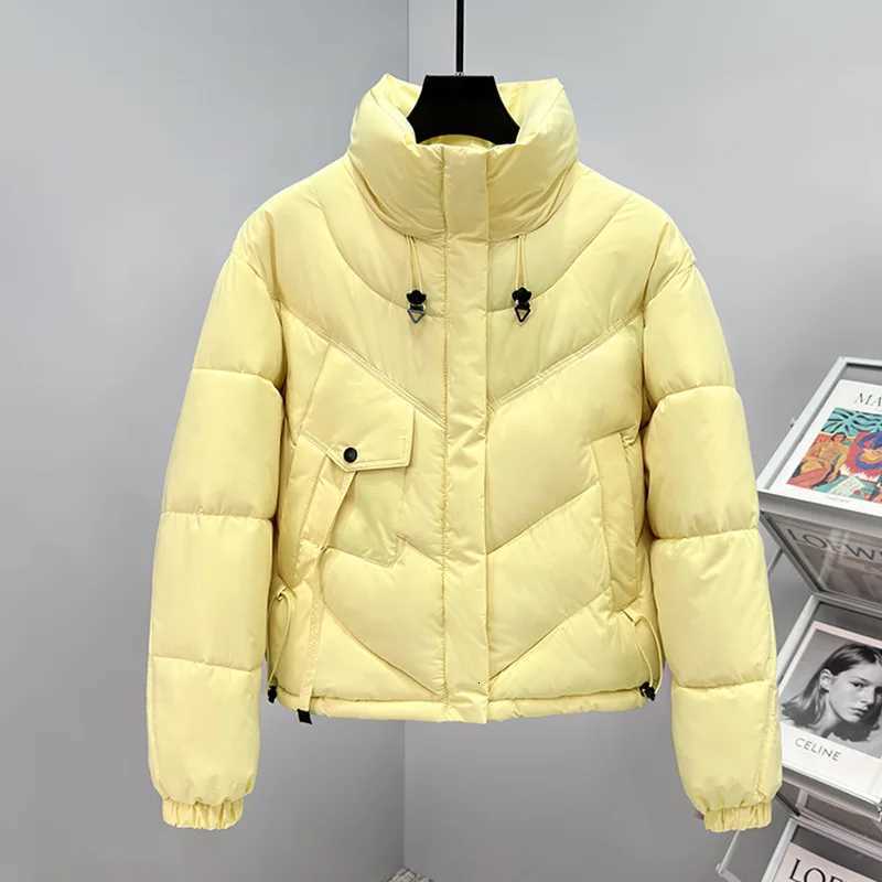 Winter Women Thicke Stand-up Collar Cotton-padded Jacket Autumn Short Jacket Casual Warm Down Coat Female Parkas OuterwearT251105