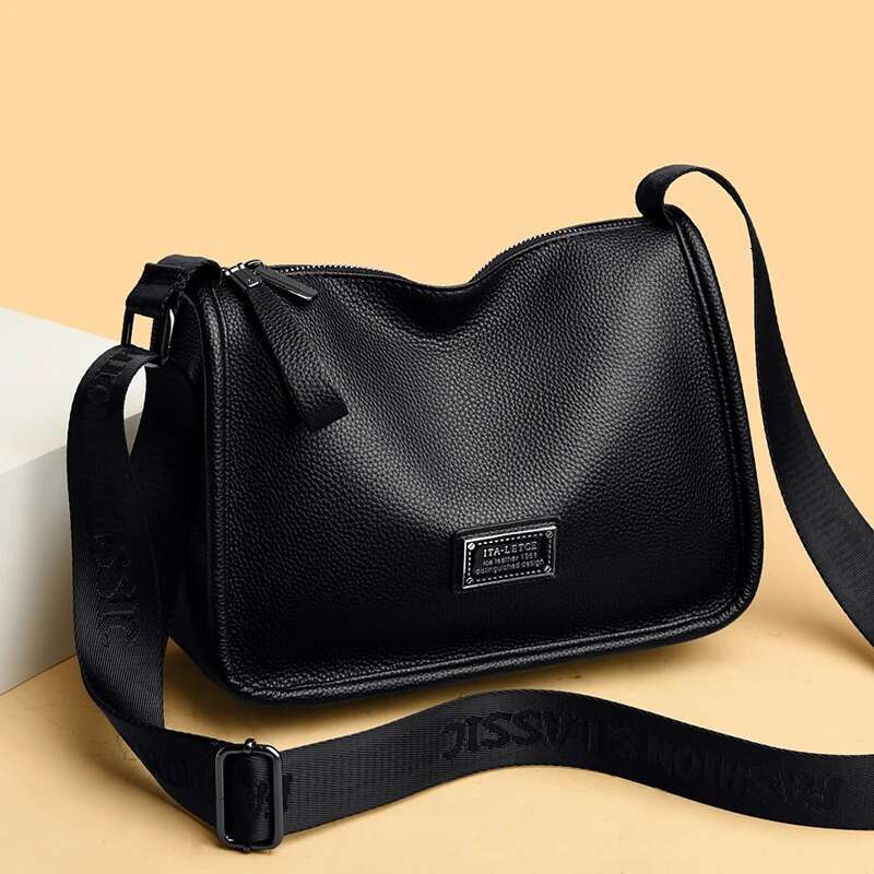 Large Capacity Soft Leather Handbag Women High Quality Messenger Bags Designer Shoulder Crossbody Sac Ladies Casual Tote