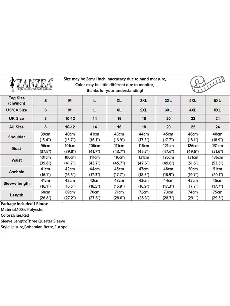 Vintage Party Holiday Blouse ZANZEA Women Bohemian Floral Printed V Neck 3/4 Sleeve Shirt Blusas Spring Casual Loose Tunic Tops 250325