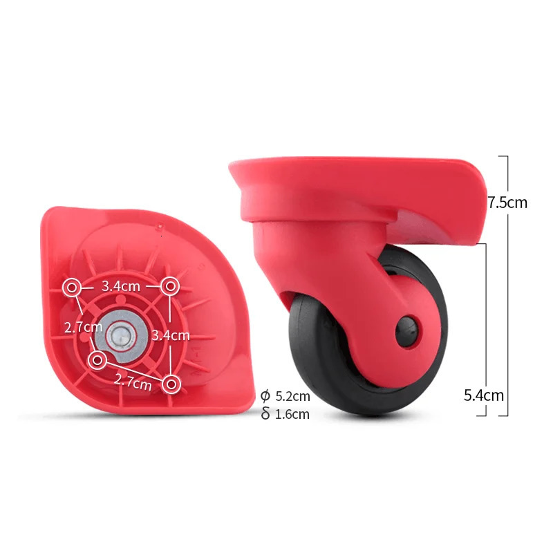 2PCSSet W076 Wheels For Suitcase Universal Wheel Trolley Wheels Luggage Accessories Replacement Spare Parts Smooth Wearresista 251031