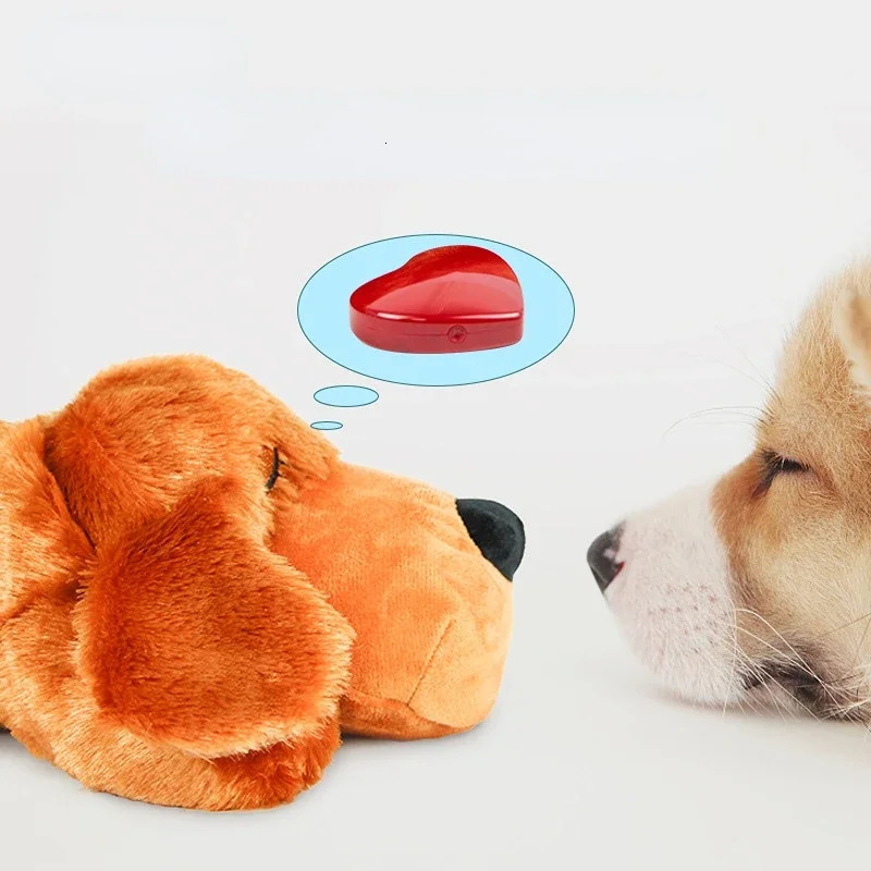 IFOYO Pet Heartbeat Puppy Behavior Training Dog Plush Pet Comfortable Sniffing Anxiety Relieves Sleep Assistance Doll Durable Falling Boat 250402