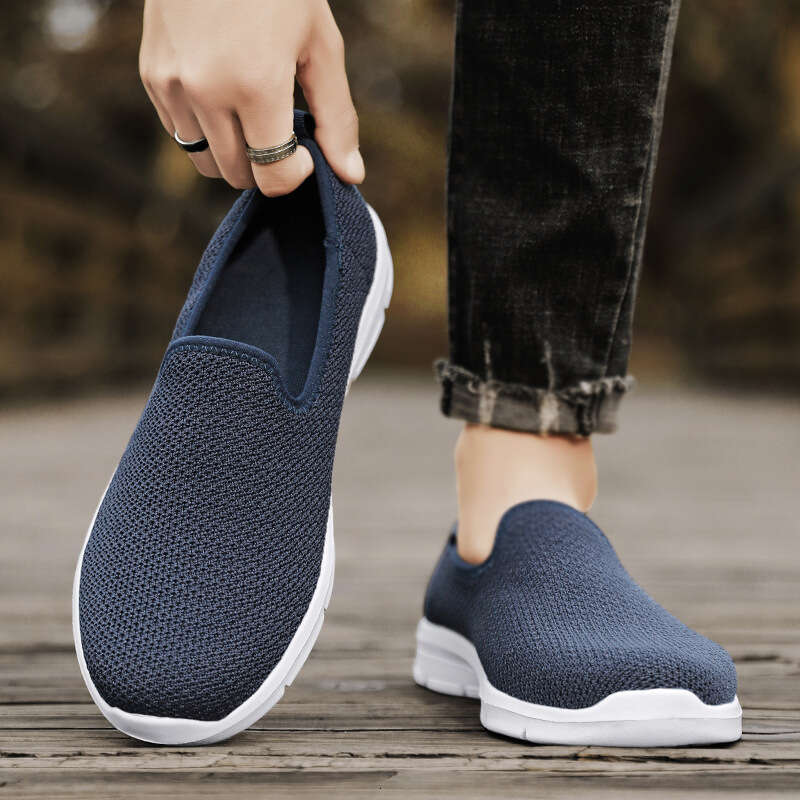 2024 Spring Summer New Lightweight Sleeve Casual Men's and Women's Large Size Flyknit One Step Lazy Walking Shoes