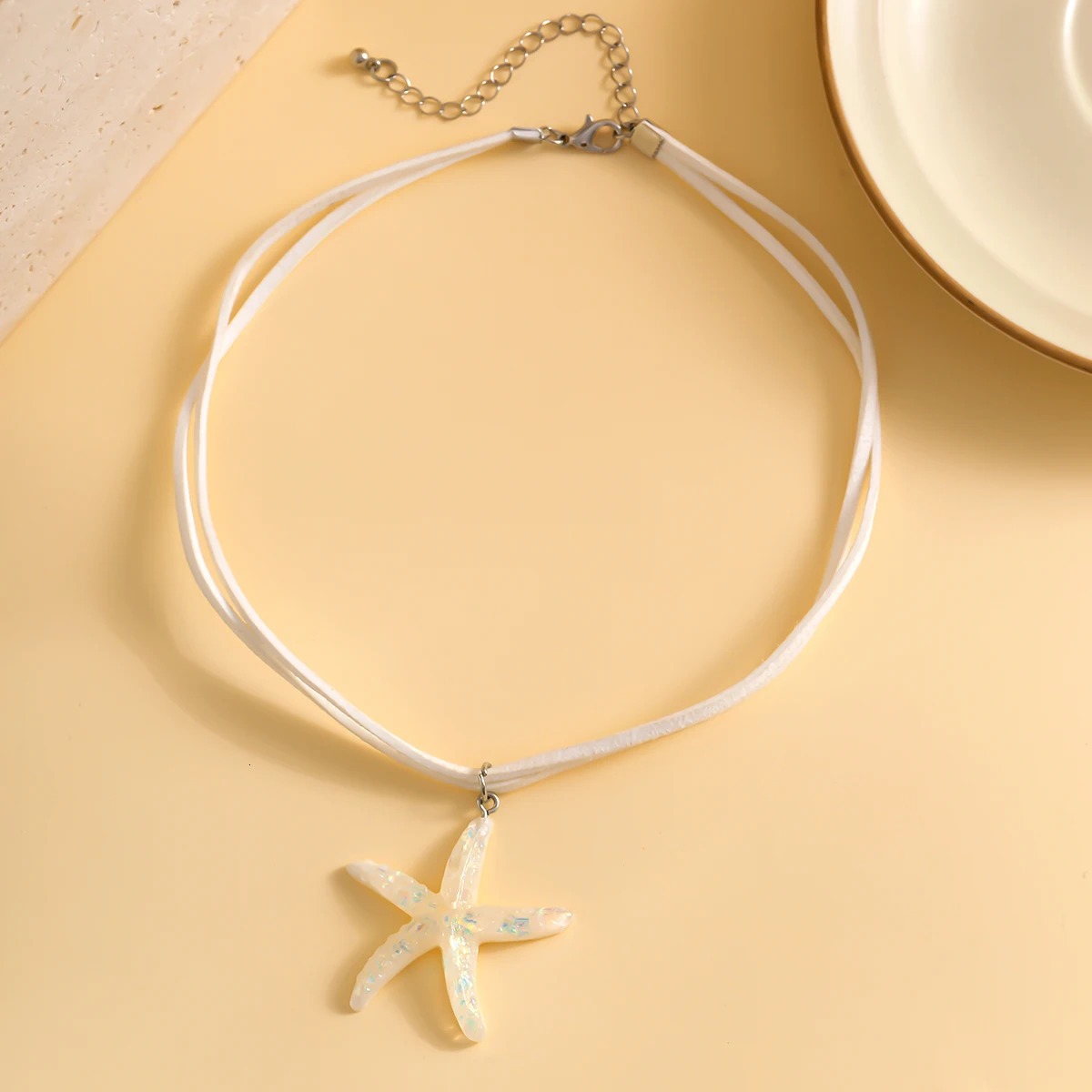 y2k Large Resin Starfish Pendant Necklace for Women Trendy Summer Beach Vacation Jewelry on Neck Fashion Accessories Female 251031