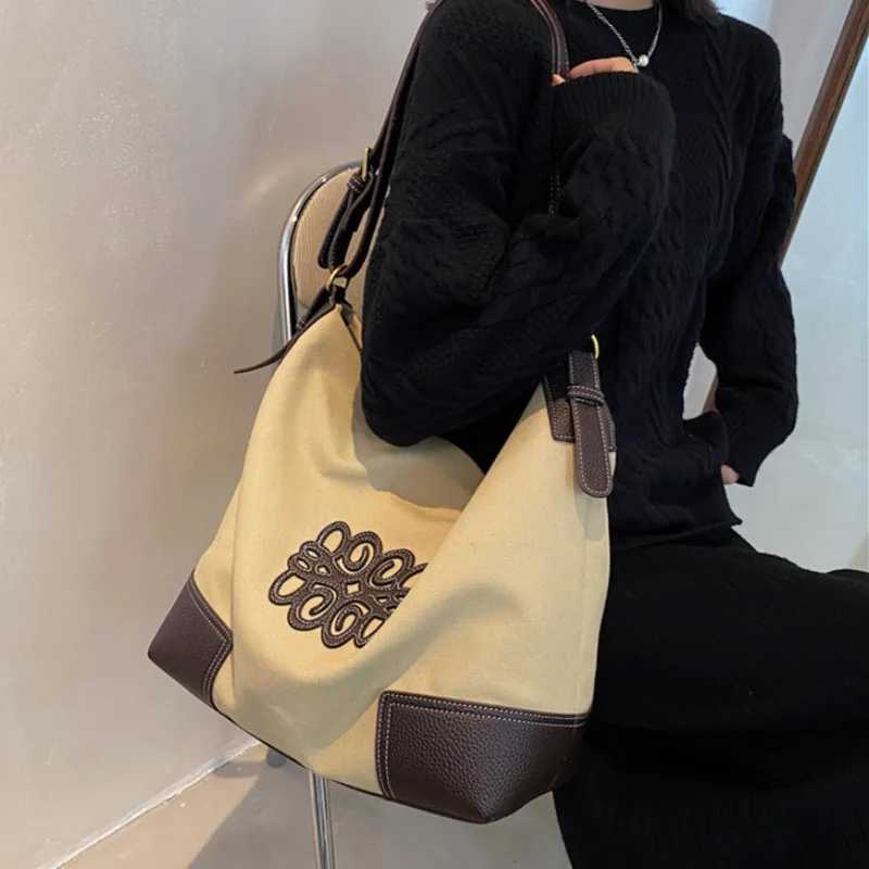 Leisure Tote Bag for Women Shoulder Bags Large Capacity Diagonal Canvas Purse and Handbags Shopping Bags Class Bags for Girl SacXJ251105