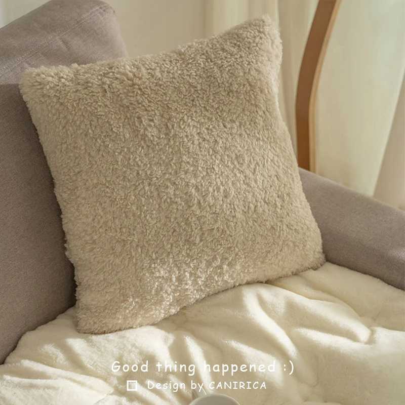 Plush Cushion Cover Cozy Faux Fur Pillow Cover For Sofa Living Room Car 4545 Decorative Pillows Nordic Home Decor Pillowcases Y251105