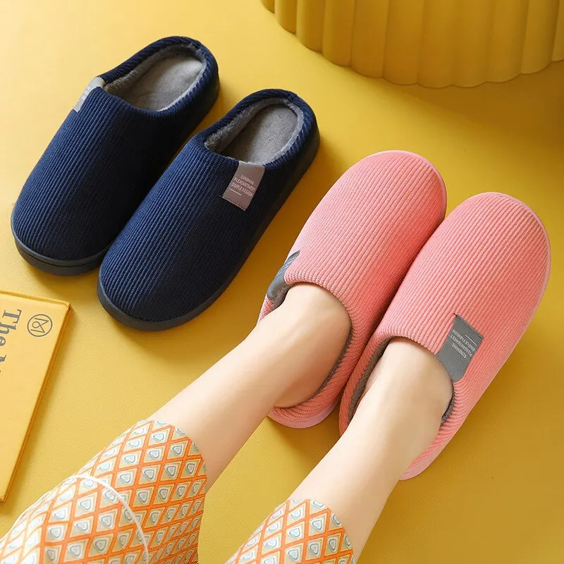 Womens Mens Thick Soft Bottom Home Slippers Household Plush Slippers Antislip Thermal Slippers Indoor Winter 251031
