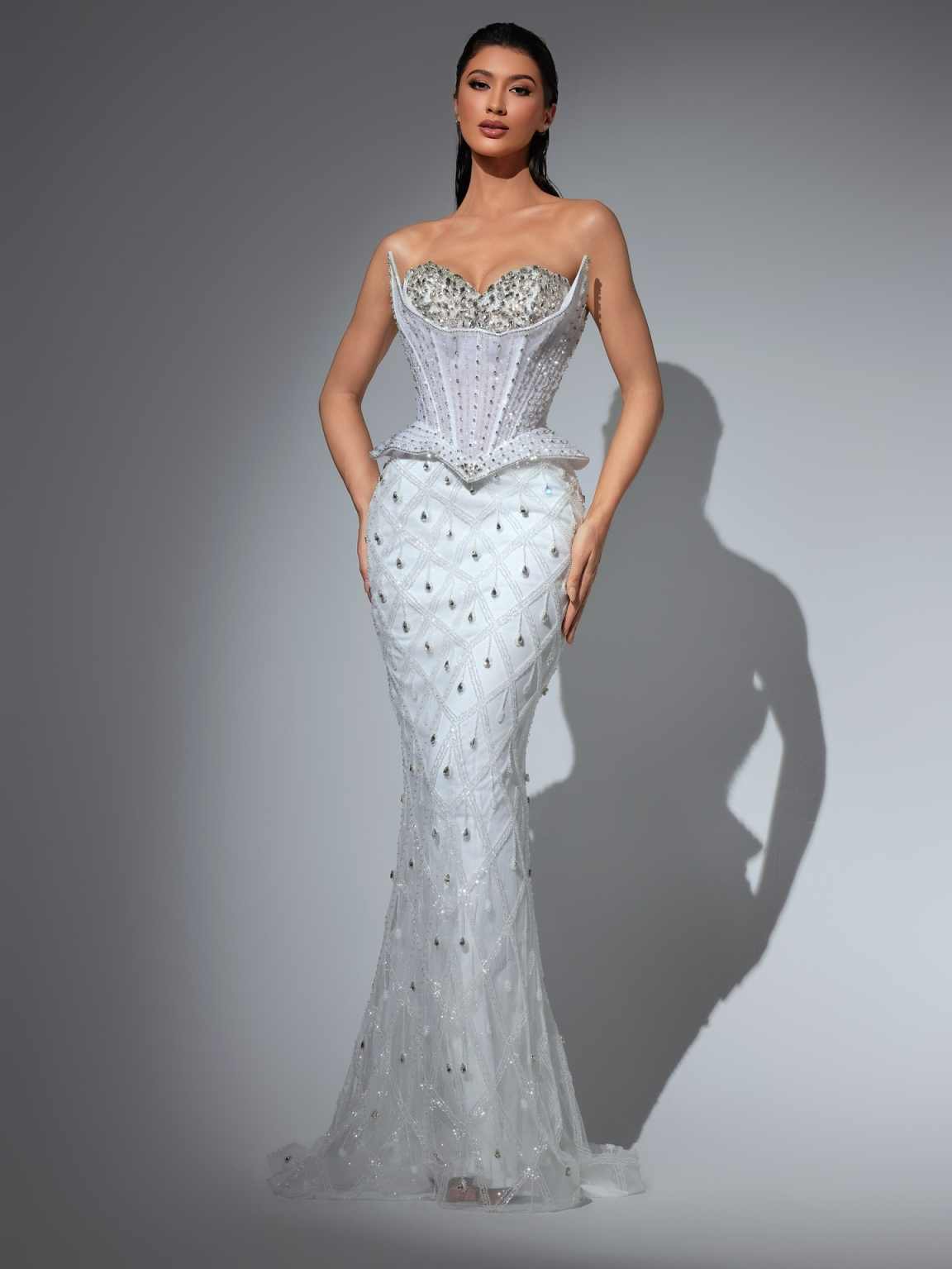 Mint Green Mermaid Prom Dresses For Women Strapless Elegant Cocktail Dress With Pearls Party Gowns Vestidos De Novia Customized