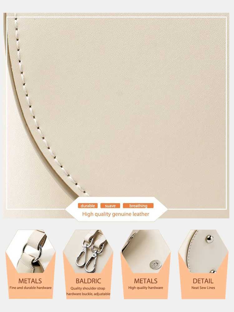 Zency 2025 Trendy Elegant Handbag Genuine Leather Shoulder Cross body French Style Girls Small Phone Bag With Card Slot Z251104