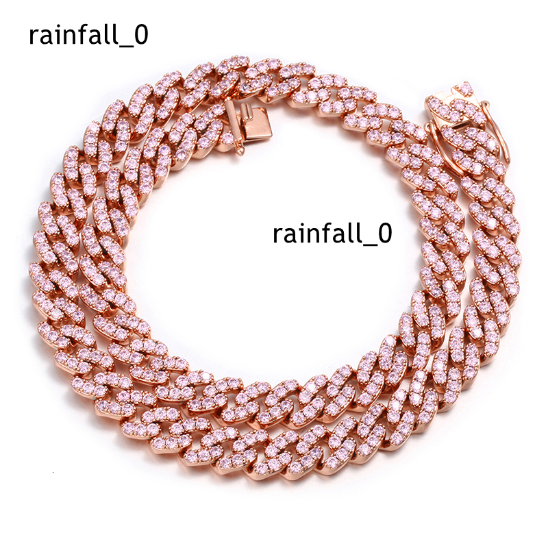 Wholesale High Quality Fashion Jewelry Hip Hop Iced Out Moissanite/Moissanite Cuban Link Chain Necklace for Men and Women