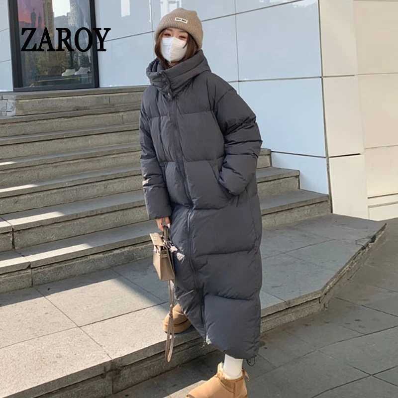 ZAROY Padded Women Jacket Windproof Warm Winter Long Parkas Overcoat Loose Casual Hoodie Coat Skiing Outerwear T251105